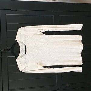 White linen long sleeve shirt